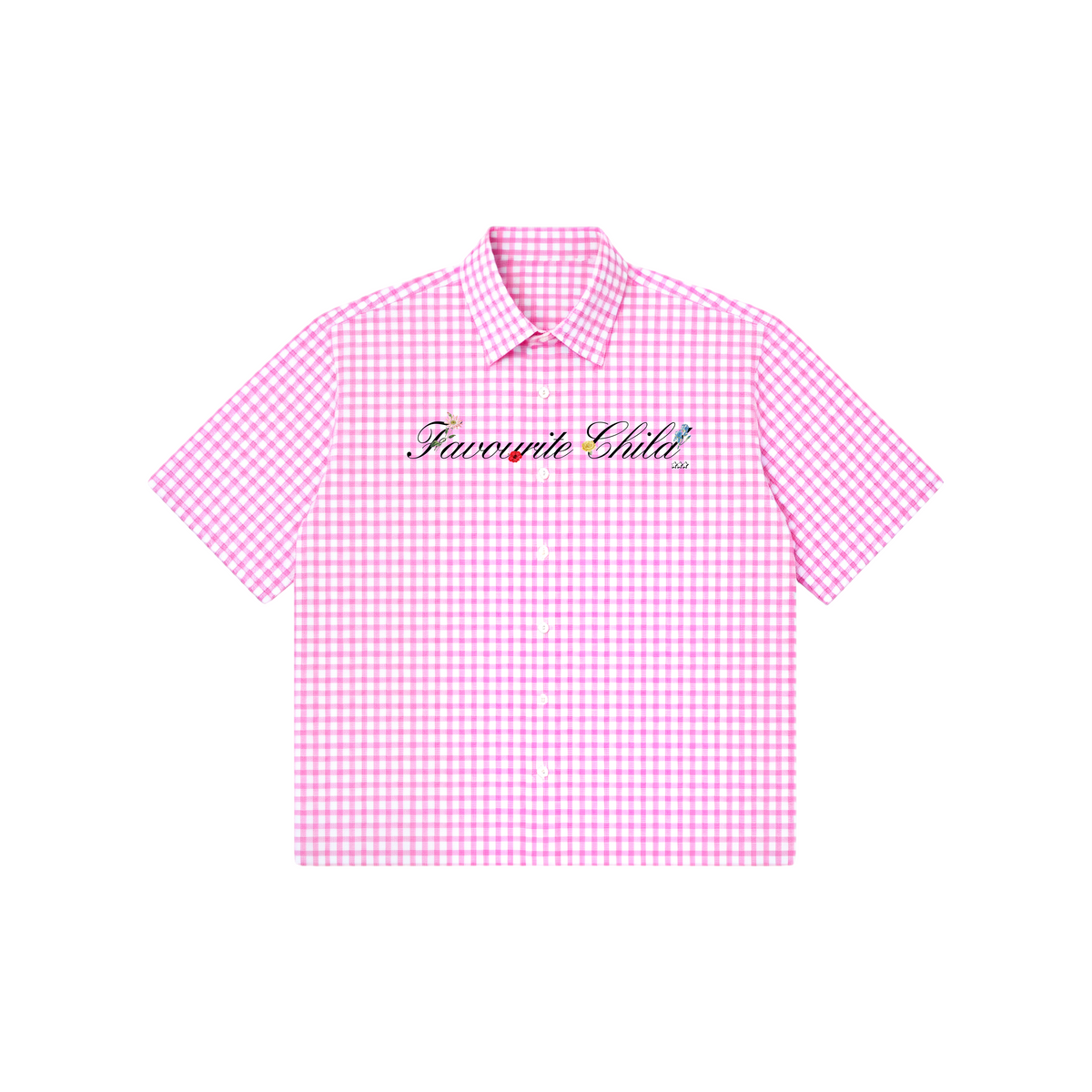 Favourite Child: Pink Checks Boxy shirt
