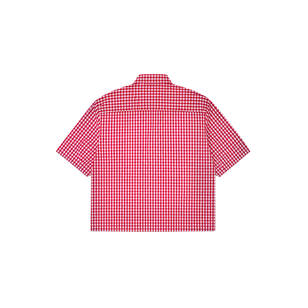 Eight 8all: Red Checks Boxy Shirt