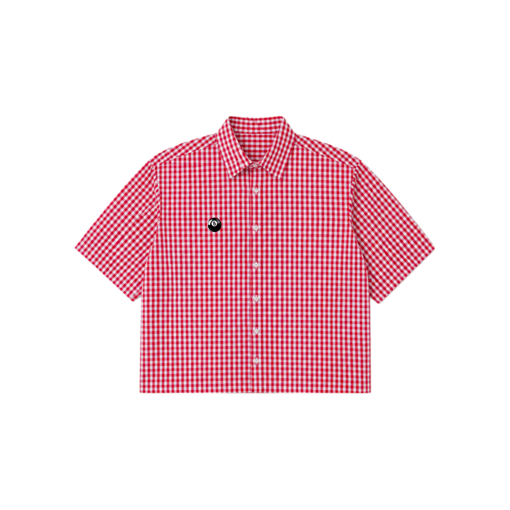 Eight 8all: Red Checks Boxy Shirt