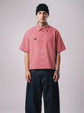 Eight 8all: Red Checks Boxy Shirt